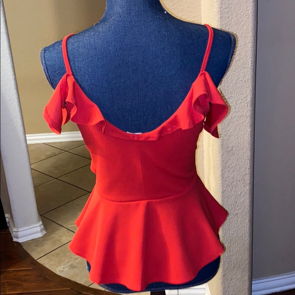 Love J Poly Spandex Ruffle Top - Picture 3 of 6